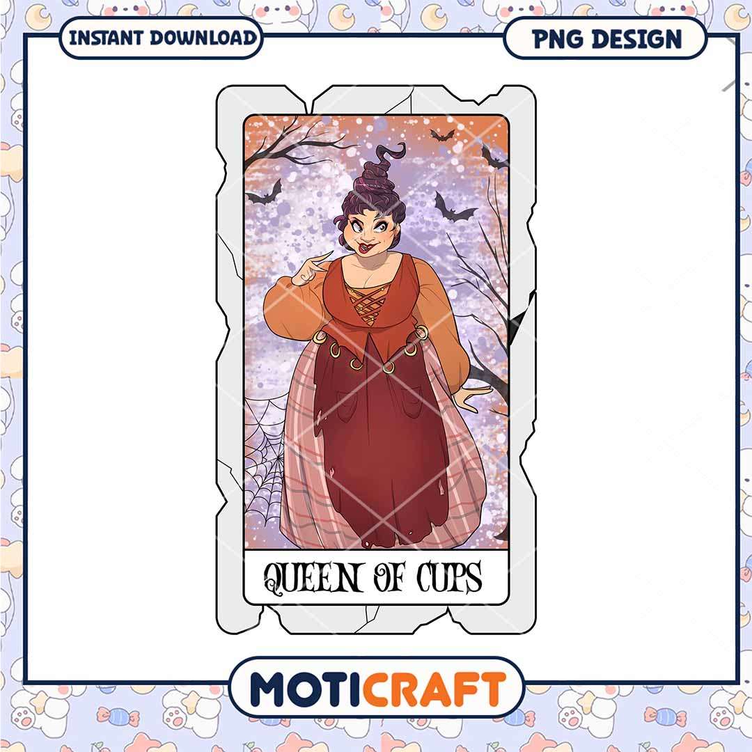 Hocus Pocus queen of cups png, Hocus Pocus witch card png