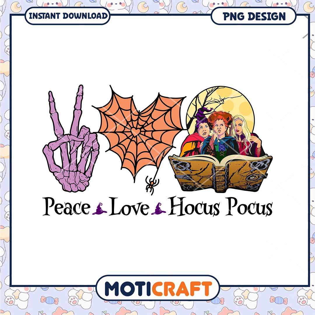Hocus Pocus peace love art, Hocus Pocus love halloween png