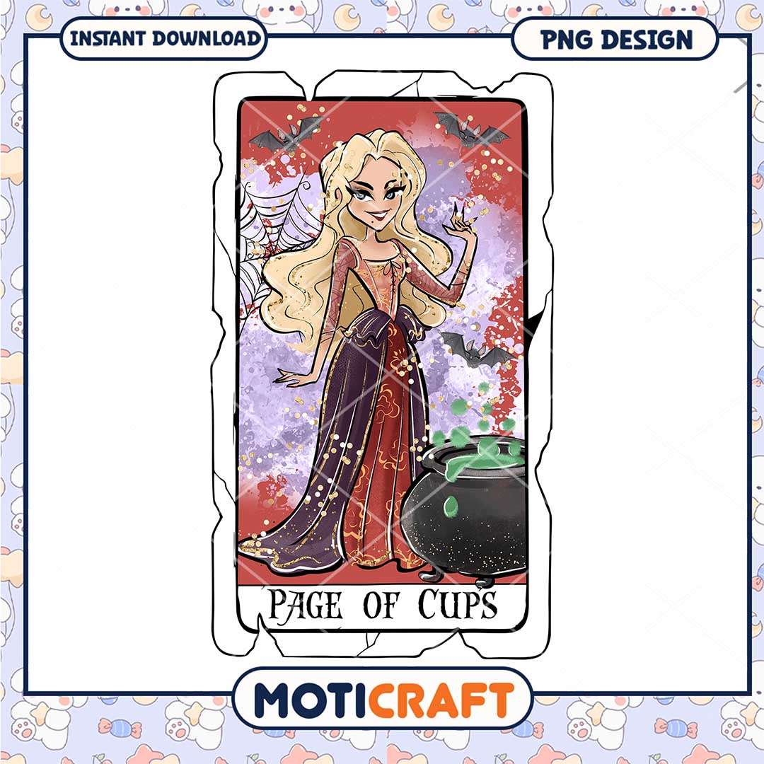 Hocus Pocus page of cups, Hocus Pocus halloween characters png