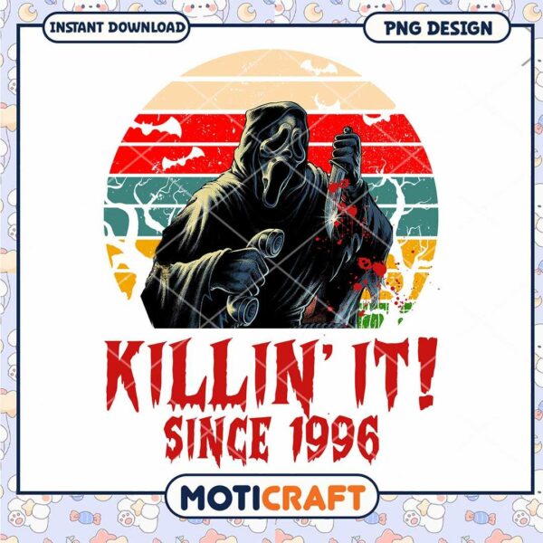 Ghostface killin it 1996, Horror movies characters png