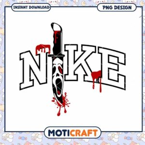 Ghostface knife nike logo png, Horror killers brand logo png