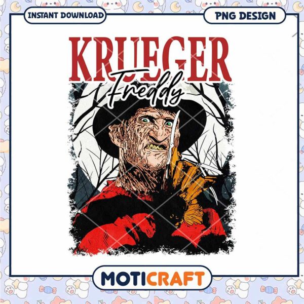 Freddy Krueger scary poster, Horror killers halloween poster png