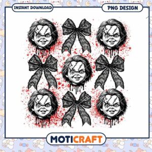 Chucky blood art, Horror killer characters art png