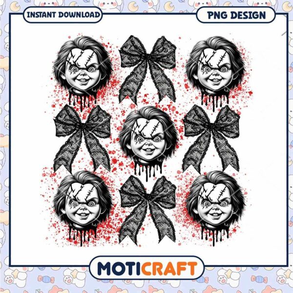 Chucky blood art, Horror killer characters art png