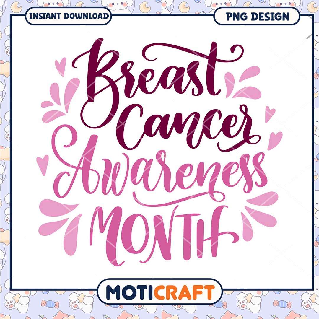 Breast cancer awareness month png, Pink month for breast cancer png