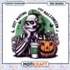 Beetlejuice waiting for halloween, Horror killers Starbucks png