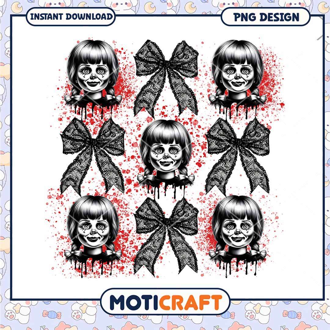 Annabelle blood art, Horror killer characters art png