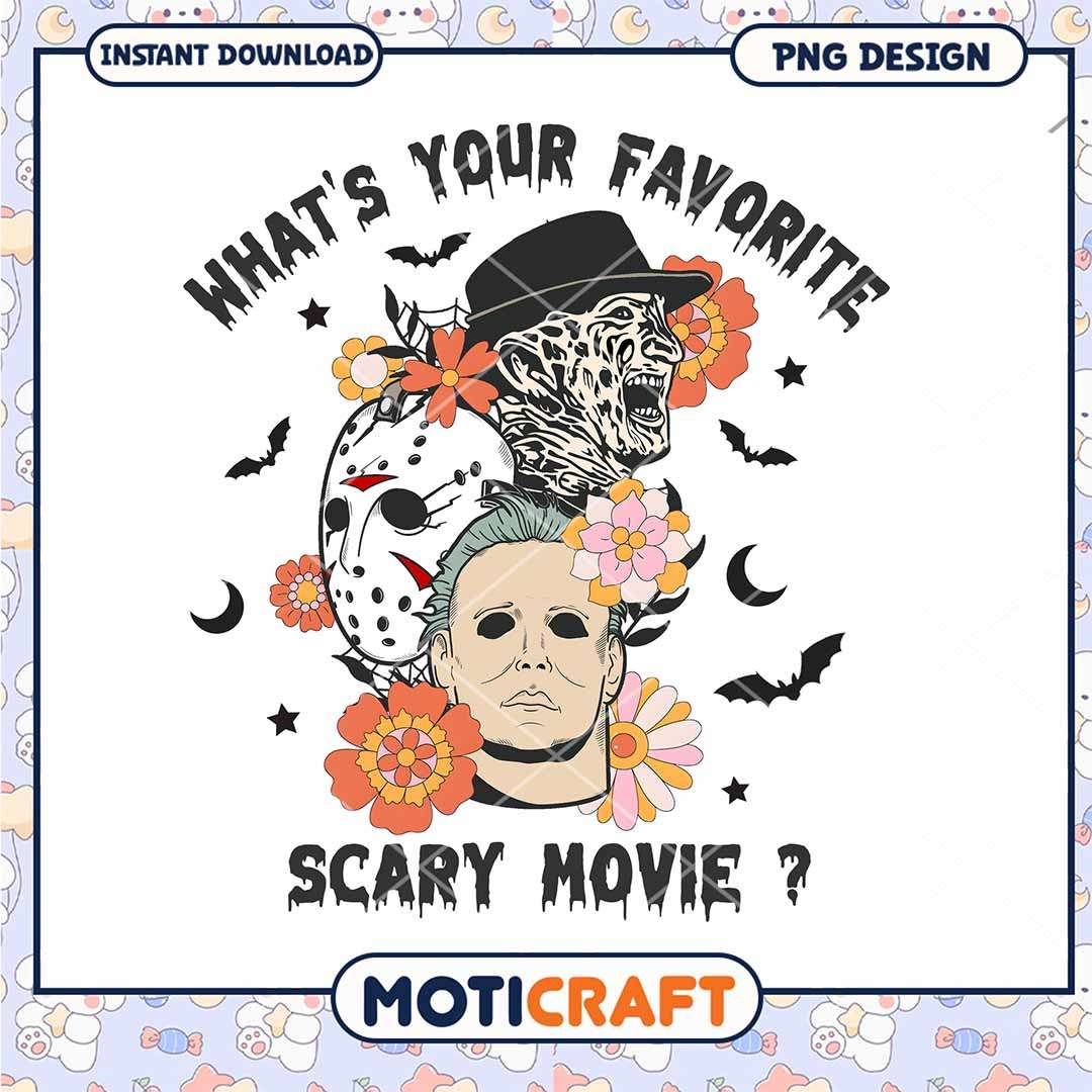 What s your favorite scary movie, Horror killers floral art png