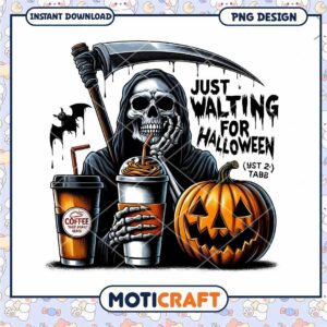 The Death waiting for halloween, Horror killers Starbucks png