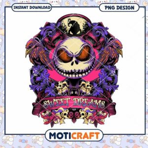 Sweet dream Jack Skellington png, Horror killers png