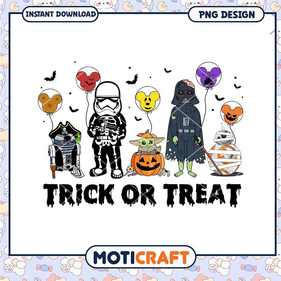 Star Wars halloween png, Star wars trick or treat png