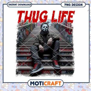 Michael Myers halloween gang png, Thug life horror killers png