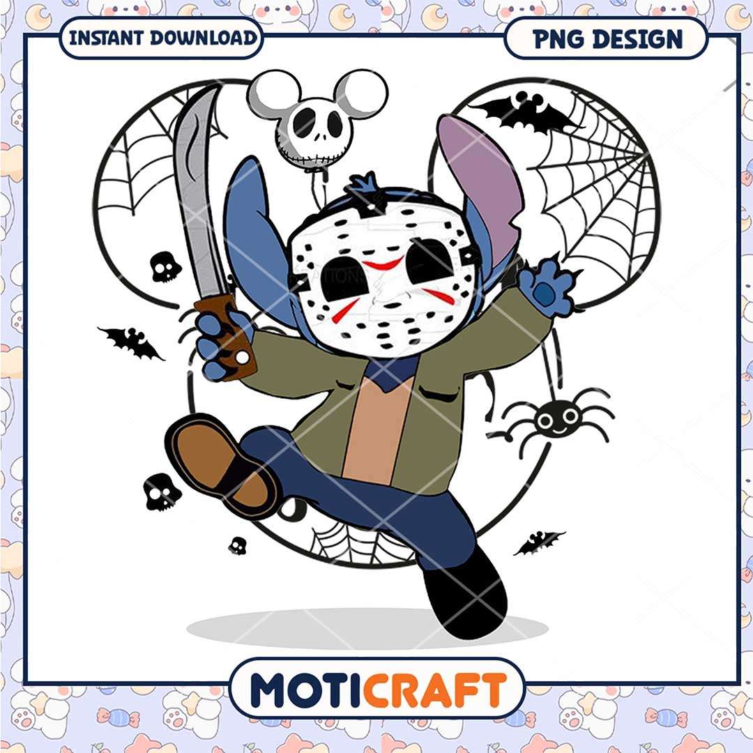 Jason Voorhees Stitch halloween, Horror png, Stitch png