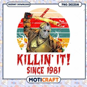 Jason Voorhees killin it 1981, Horror movies characters png