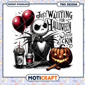 Jack waiting for halloween, Horror killers Starbucks png