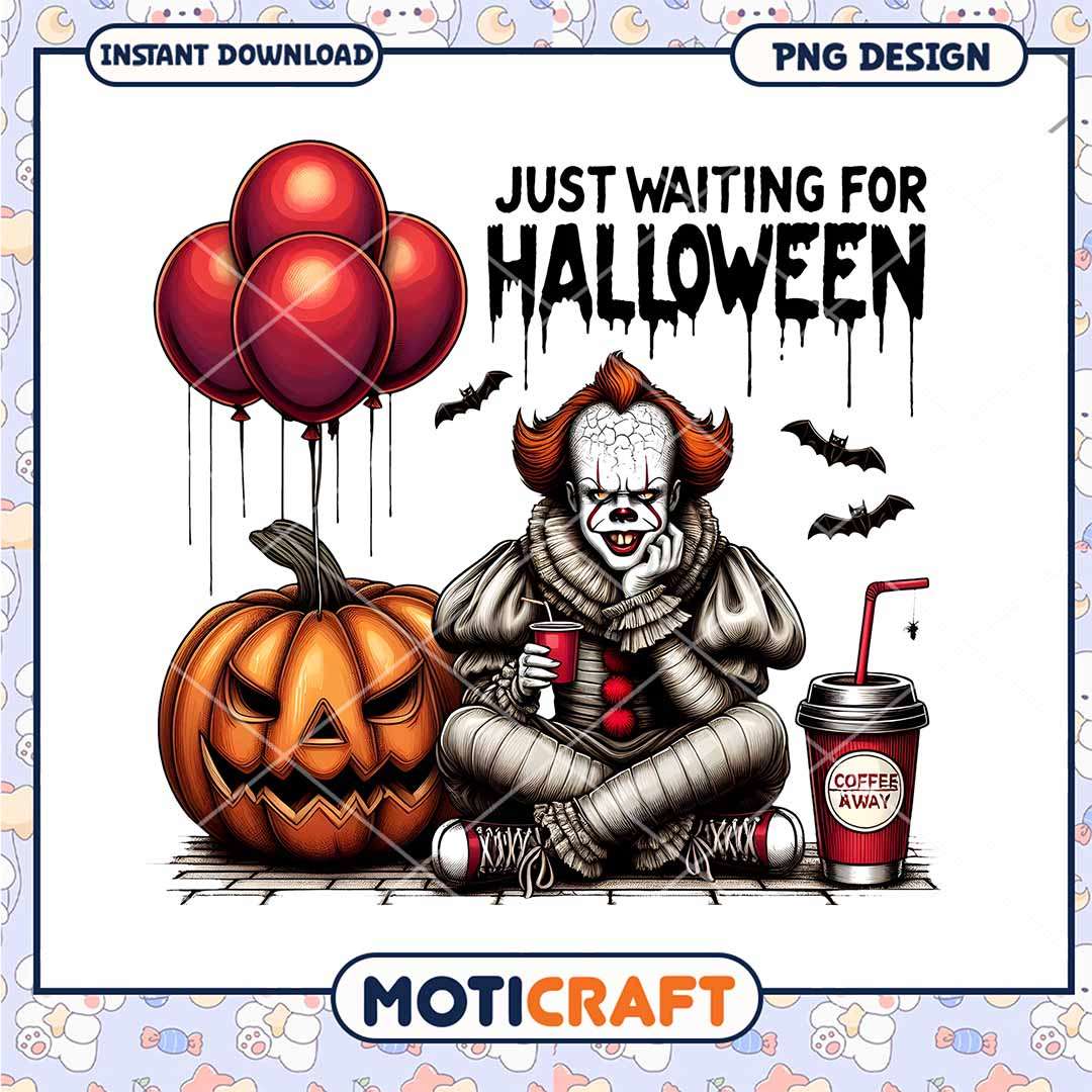 IT clown waiting for halloween, Horror killers Starbucks png IT clown waiting for halloween, Horror killers Starbucks png