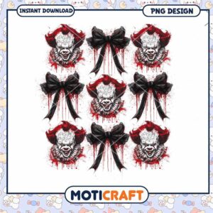 IT clown blood art, Horror killer characters art png