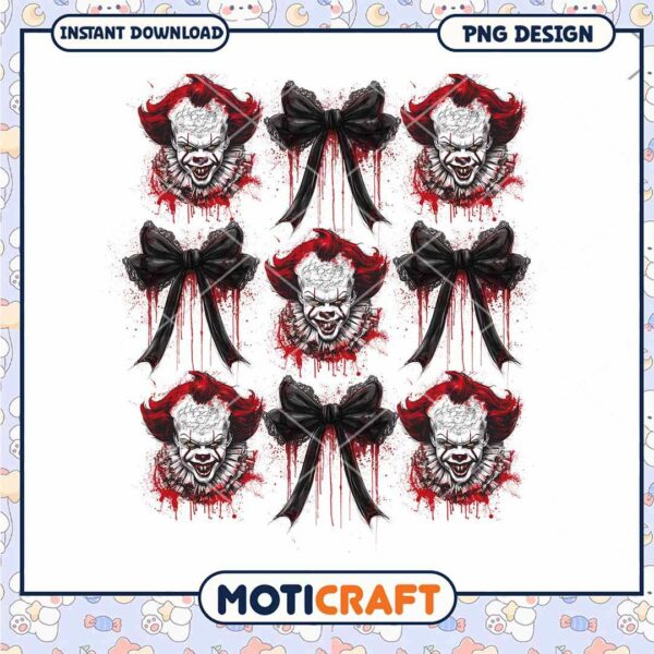 IT clown blood art, Horror killer characters art png