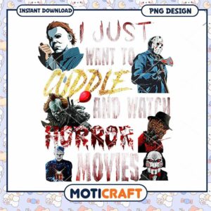 I just want to cuddle and watch horror movies, Horror killers png