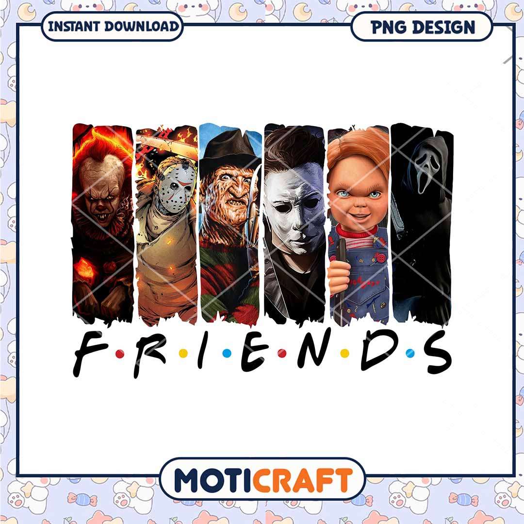 Horror killers friends png, Halloween killers squad png