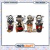 Horror killers coffee cups png, Halloween characters png