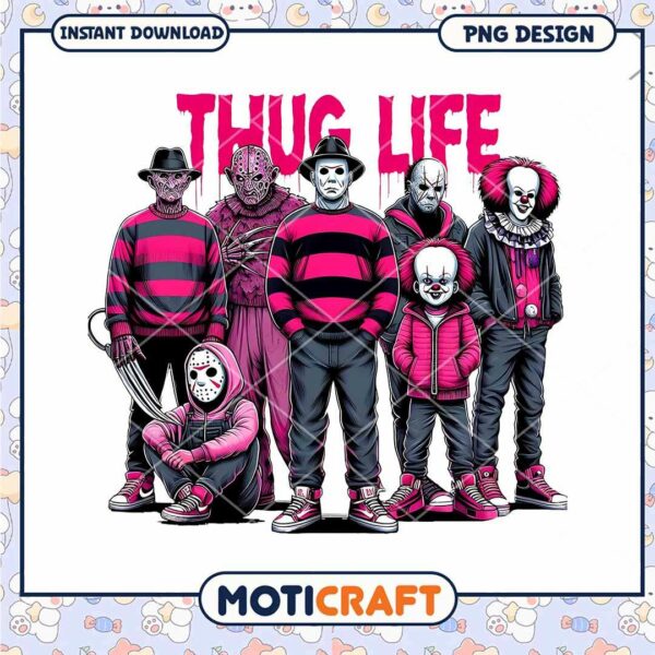 Horror killers club, Thug pink life horror killers png, Horror png.png