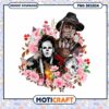 Horror killer floral png, Halloween floral art png