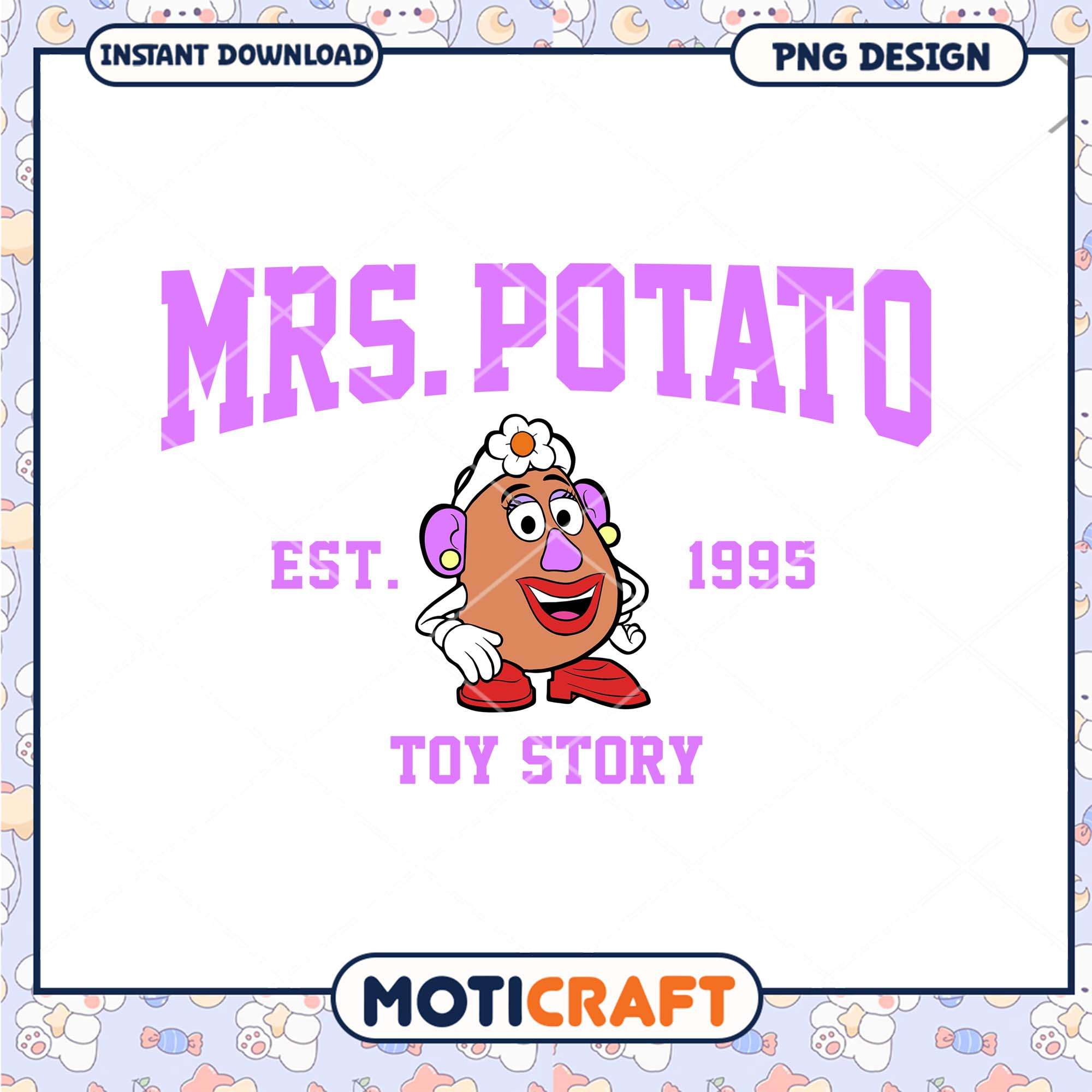 Toy story Mrs.Potato characters png, Disney Pixar cartoon characters png