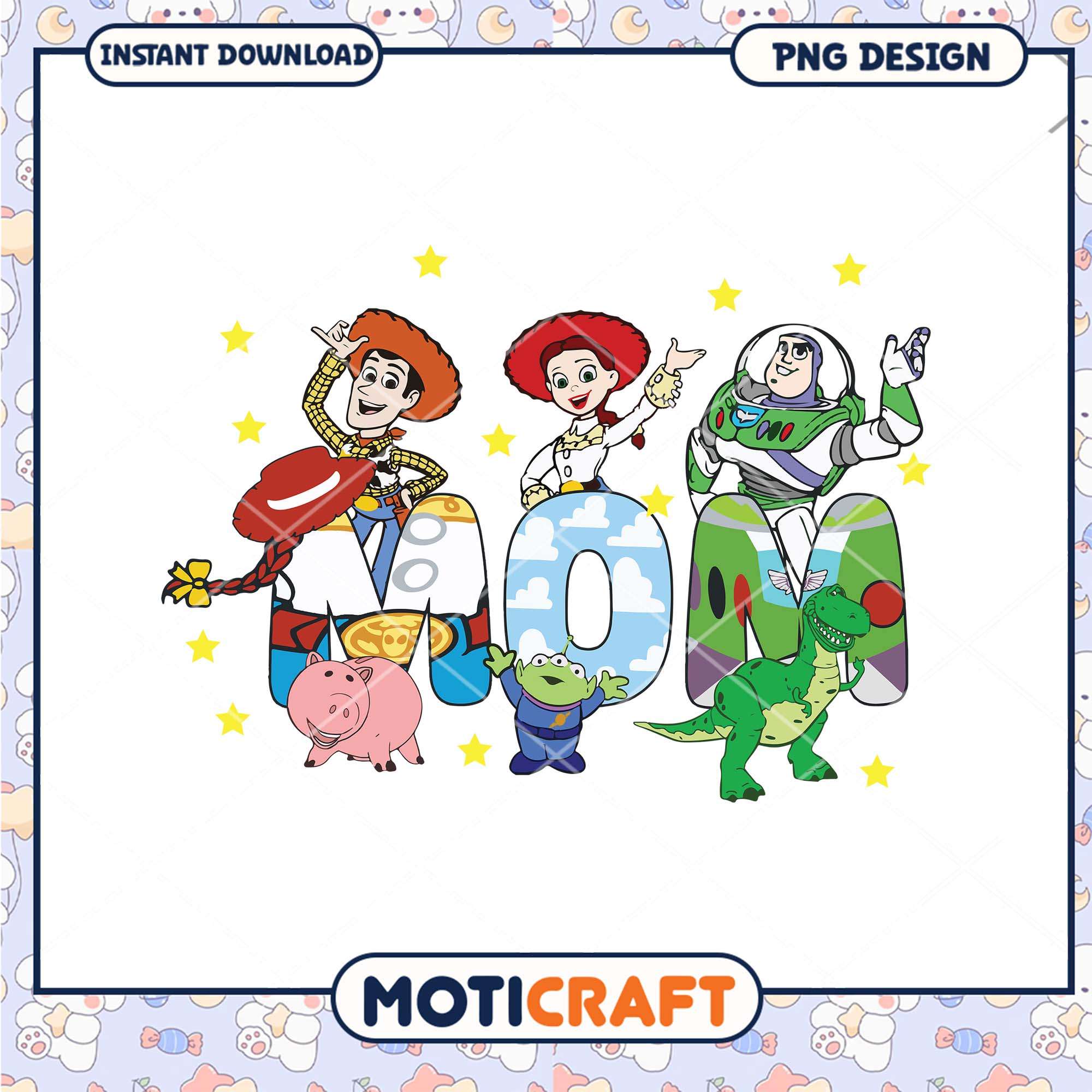 Toy story family mom characters art png, Disney Pixar movies png