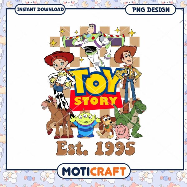 Toy story est 1995 cartoon png, Disney Pixar movies characters png
