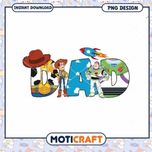 Toy story dad characters squad art png, Disney Pixar movies png