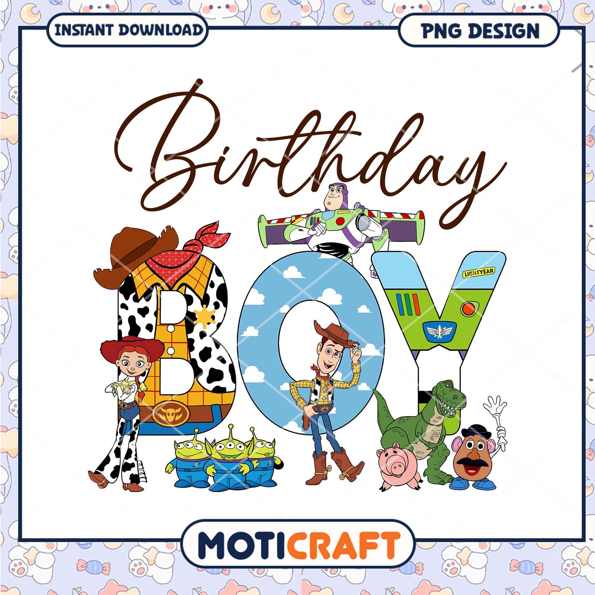 Toy story birthday boy characters png, Disney Pixar movies png