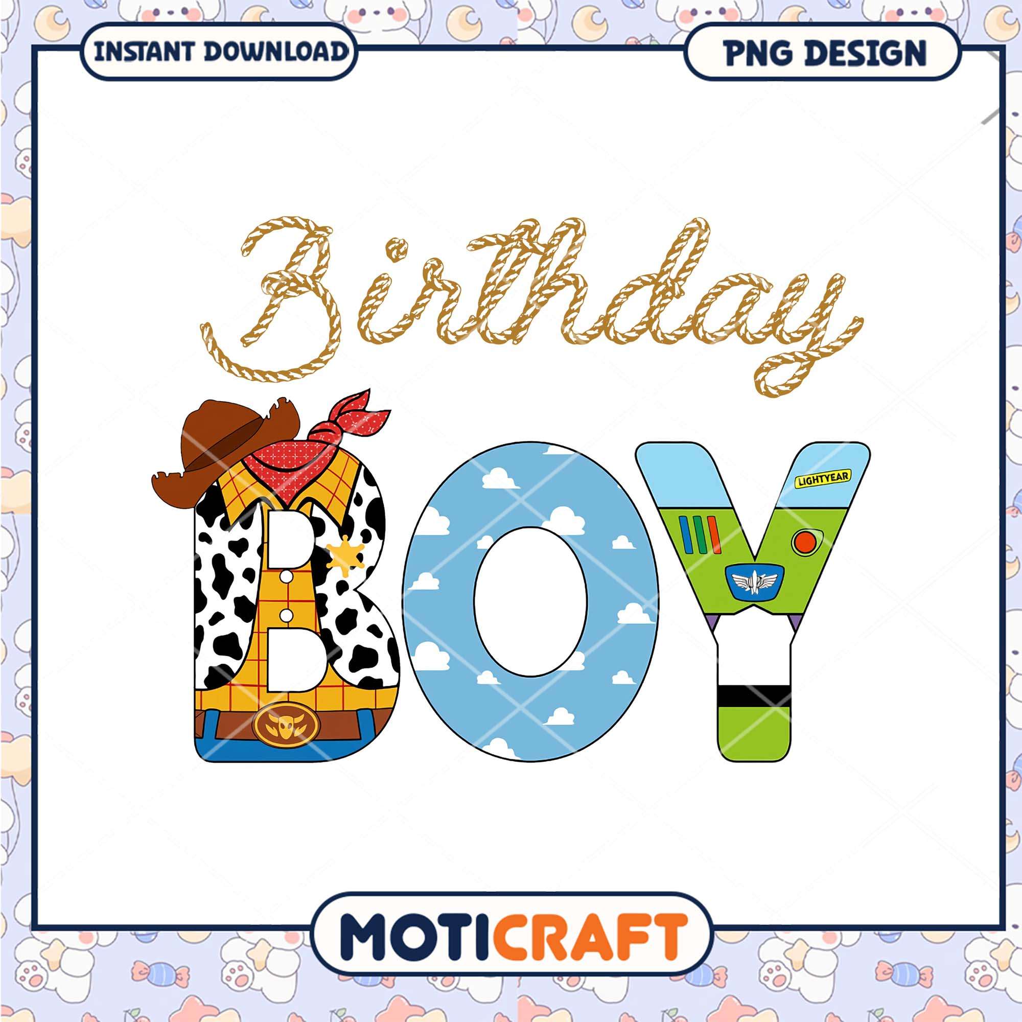 Toy story birthday boy art png, Disney Pixar movies png
