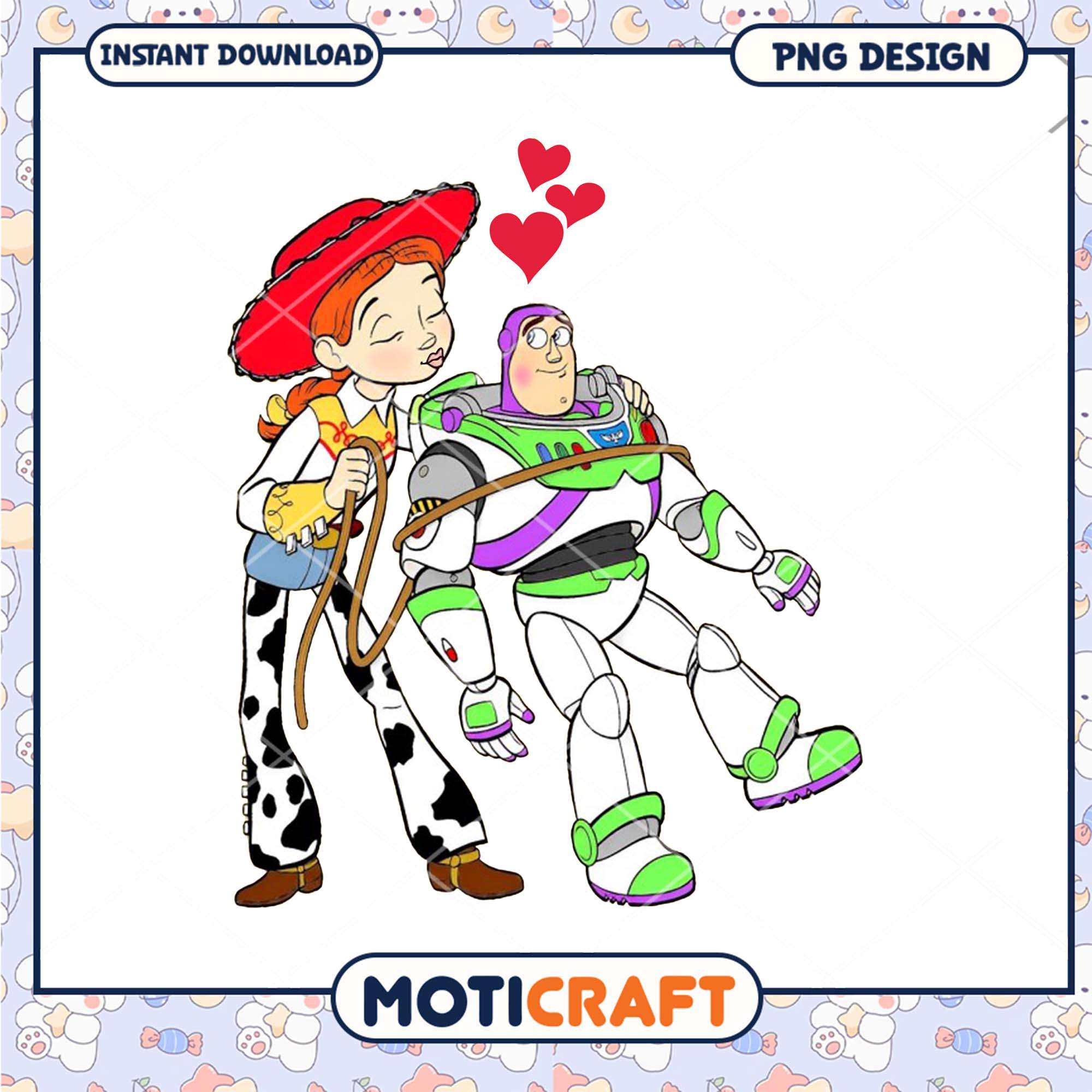 Toy story be mine valentines png , Buzz and Jessie love Toy story cartoon png