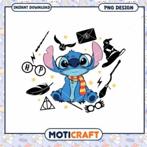 Stitch black Harry Potter witch png, Disney Stitch magic art png