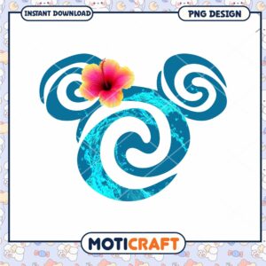Moana Mickey head ocean art png, Disney Moana png, Disney png