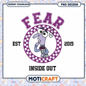 Inside out cartoon Fear characters png, Disney Pixar cartoon png
