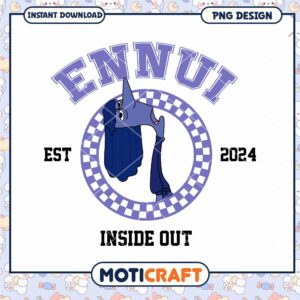 Inside out cartoon Ennui characters png, Disney Pixar cartoon png