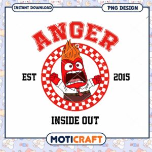Inside out Anger emotion characters png, Disney Pixar cartoon png