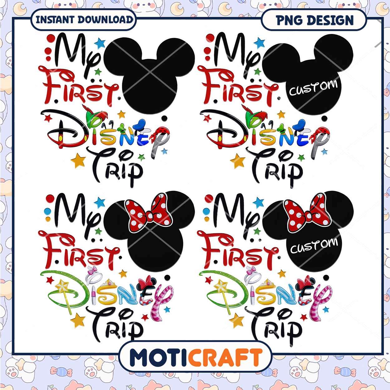 DN16052443 Mickey my first disney trip png bundle DN16052443