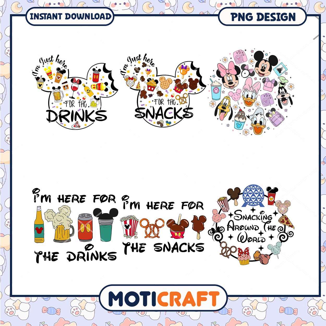 DN16052434 Mickey for the drinks png bundle DN16052434