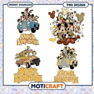 DN16052428 Mickey animal kingdom car embroidery png bundle DN16052428
