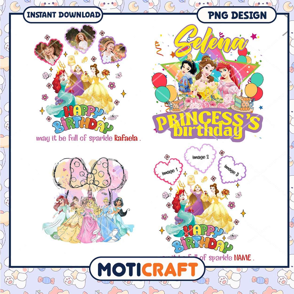 DN16052421 Disney princess happy birthday 1 png bundle DN16052421