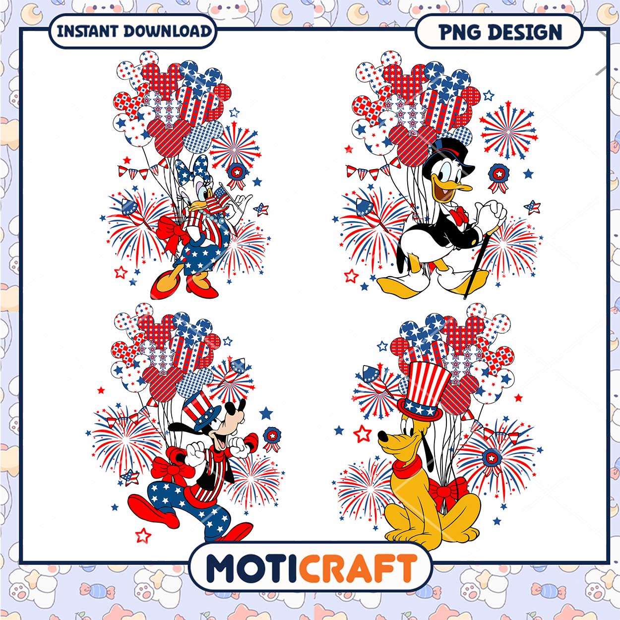 DN16052406 Disney 4th of july embroidery png bundle DN16052406 DN16052406 Disney 4th of july embroidery png bundle DN16052406