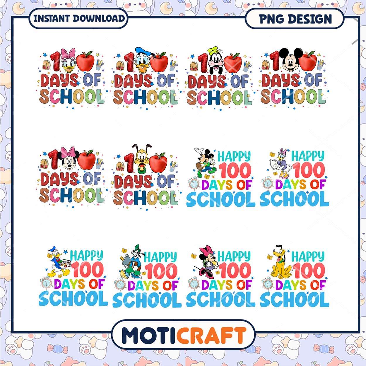 DN12062405 Disney 100 day of school PNG 3 DN12062405