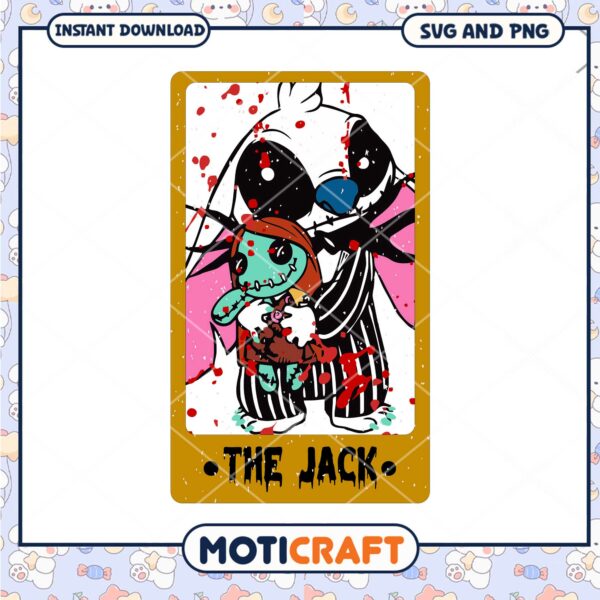 Stitch the Jack card png, Halloween Disney Stitch character png