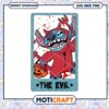 Stitch the evil card png, Halloween Disney Stitch character png