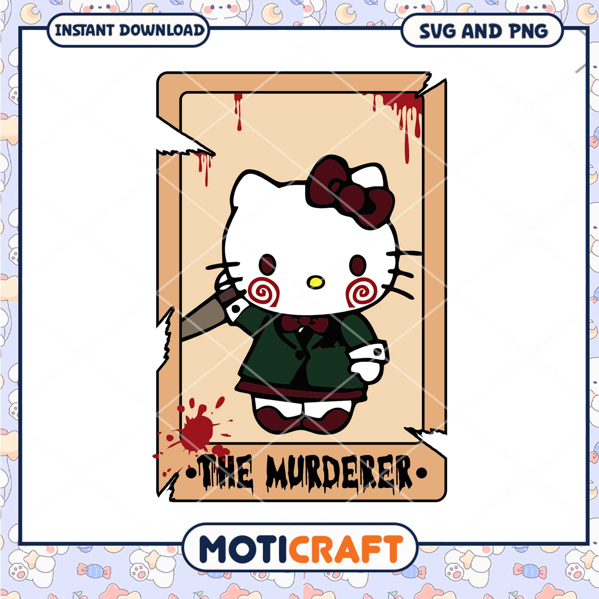 Jigsaw Hello Kitty halloween card svg, Halloween svg, Hello Kitty svg