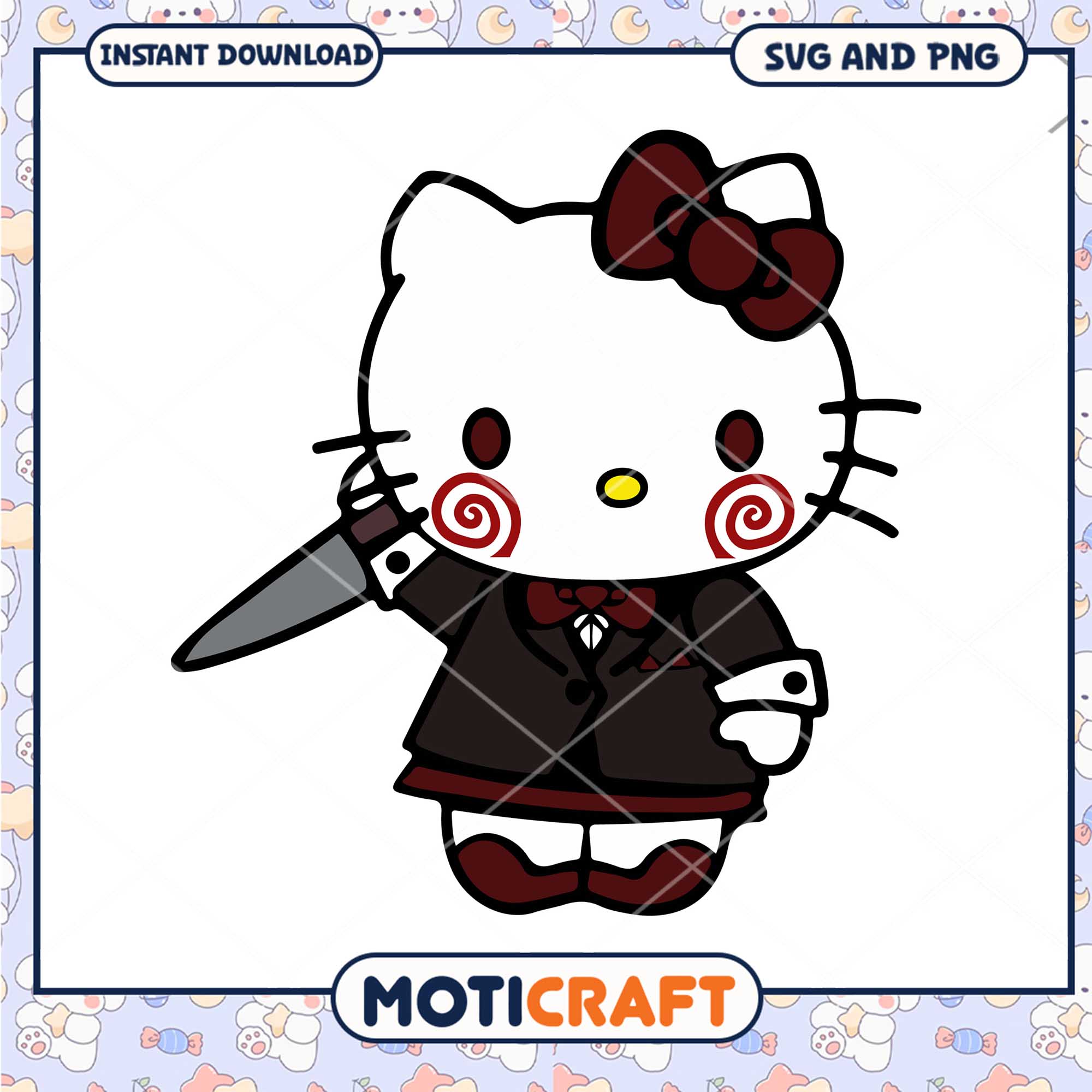 Jigsaw Hello Kitty halloween svg, Halloween svg, Hello Kitty svg