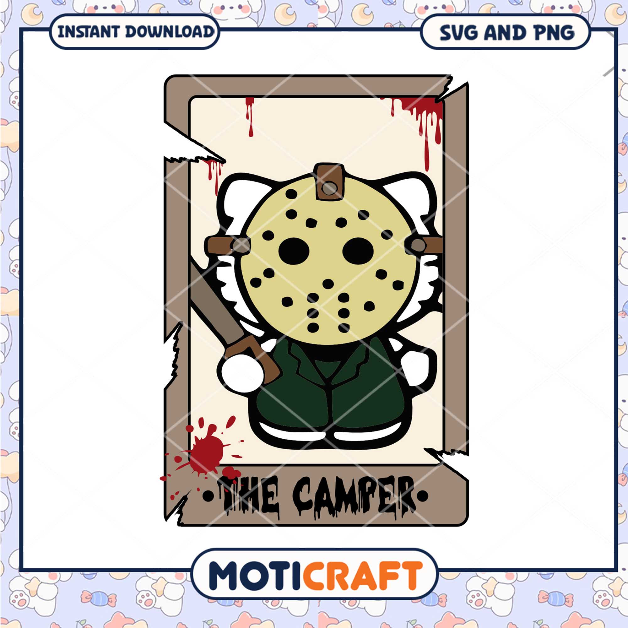 Jason Hello Kitty halloween svg, Halloween svg, Hello Kitty svg